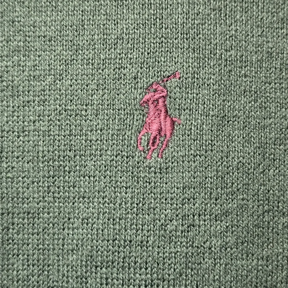 Polo Golf Ralph Lauren Sweater Vest Men's Large Cotton Green - Picture 3 of 7